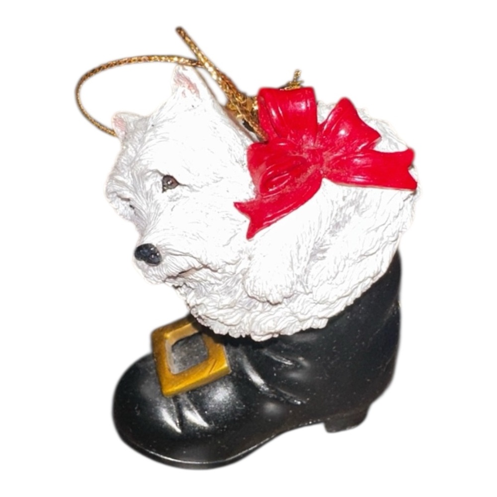 1997 Danbury Mint Westie Wonderland "Santa’s Best Friend" West Highland Terrier